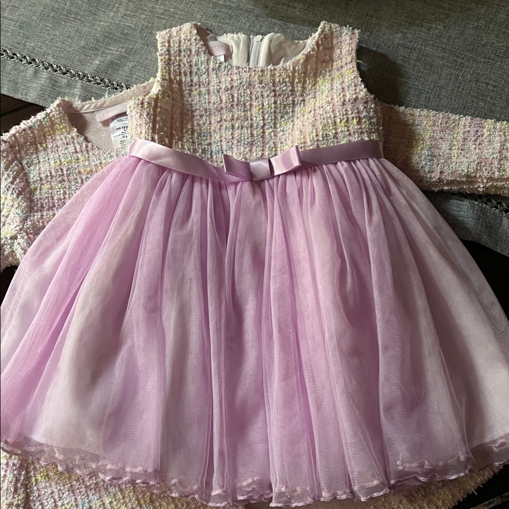 Lilac and pink Baby Dress with matching coat